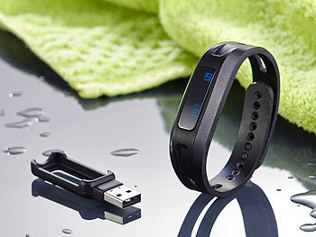 newgen medicals BT-4.0-Fitness-Armband mit Schlafüberwachung (Versandrückläufer)