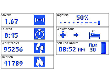 newgen medicals BT-4.0-Fitness-Armband mit Schlafüberwachung (Versandrückläufer)