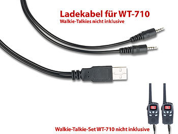 simvalley USB-Doppel-Ladekabel für Walkie-Talkie-Set WT-710, 80 cm