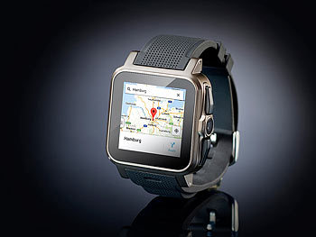 simvalley Mobile 1.5"-Smartwatch AW-414.Go mit Android 4, Bluetooth (Versandrückläufer)