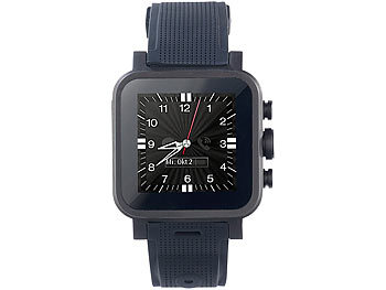 simvalley Mobile 1.5"-Smartwatch AW-420.RX mit Android 4.2, BT, WiFi, schwarz