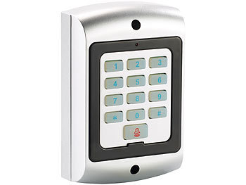 Alarmanlage Attrappe LED: VisorTech Spritzwassergeschützte Alarmanlagen-Tastatur-Attrappe, IP44
