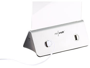 revolt Tisch-Powerbank PB-104.t mit Werbe-/Menü-Ständer, 10.000 mAh, 4x USB