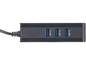 revolt USB-3.0-Hub mit 3 Ports, SD-Kartenleser & Micro-USB-/ OTG-Adapter