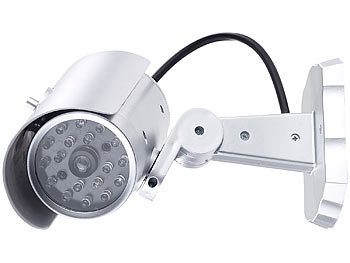 VisorTech 4er-Set Überwachungskamera-Attrappen mit Bewegungssensor & Signal-LED
