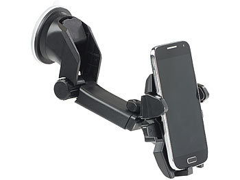 Callstel Kfz-Smartphone-Armaturenbrett-Halterung, 360°-Teleskop, One-Touch