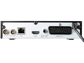 auvisio DVB-T2-Receiver mit H.265/HEVC für Full-HD-TV, HDMI & SCART, LAN, USB