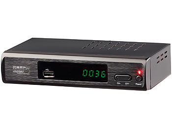 auvisio DVB-T2-Receiver H.265/HEVC, Full-HD-TV, HDMI, USB (Versandrückläufer)