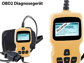 Lescars OBD2-Diagnosegerät mit XL-LCD-Display, Versandrückläufer