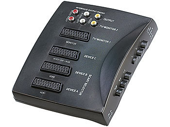 auvisio SCART-Video Profi-Controller 3an1, RGB-fähig