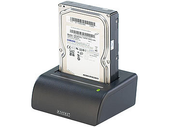 Xystec USB-Docking-Station für 2,5"- & 3,5"-SATA-Festplatten, inkl. Netzteil
