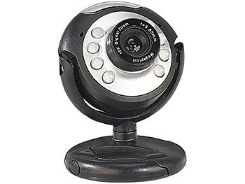 Somikon Hochauflösende USB-Webcam SXGA "Night Sight 1300" mit LEDs