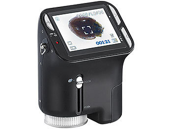 OctaCam USB-Hand-Mikroskop 35x mit 1,3 Mega Kamera, SD-Slot & Display