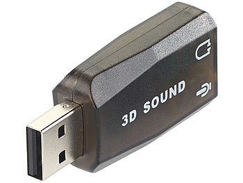 Xystec Externe USB-Soundkarte mit virtuellem 5.1-Surround-Sound, Plug & Play