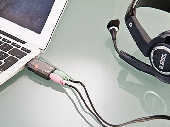Xystec Externe USB-Soundkarte mit virtuellem 5.1-Surround-Sound, Plug & Play