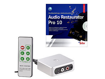 Audio Digitizer: auvisio Autarker Audio-Digitalisierer mit Software Audio Restaurator Pro 11