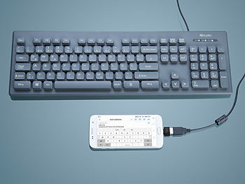 PEARL 4er-Set OTG-USB-Adapter, Alu-Gehäuse, USB-Buchse auf Micro-USB-Stecker