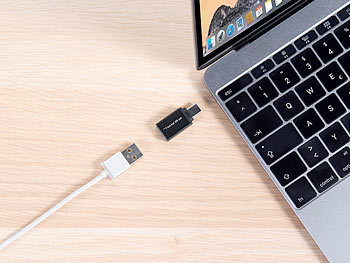 PEARL microSD-Kartenleser & USB-OTG-Adapter-Set für Micro-USB & USB Typ C