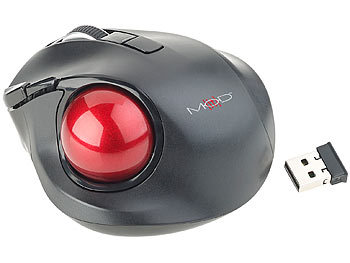 Mod-it Kabelloser Funk-Laser-Trackball mit 5 Tasten und Scrollrad, 1.200 dpi