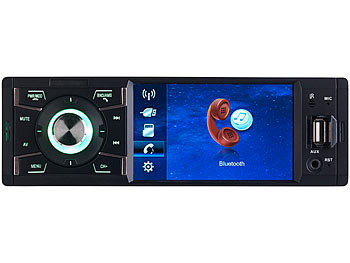 Creasono MP3-Autoradio mit TFT-Farbdisplay, Bluetooth, Freisprecher, 4x 45 Watt