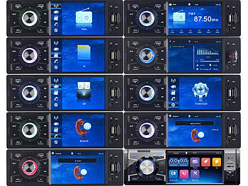 Creasono MP3-Autoradio mit TFT-Farbdisplay und Farb-Rückfahrkamera