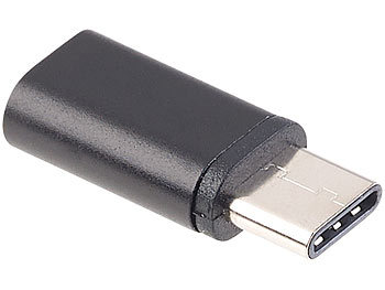 PEARL 2er-Set USB-Adapter mit Typ-C-Stecker auf Micro-USB-Buchse