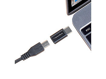 PEARL USB-Adapter mit Typ-C-Stecker auf Micro-USB-Buchse