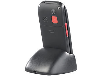 simvalley Mobile Komfort-Klapphandy XL-948 mit Garantruf Premium & 25-dB-Hörverstärker