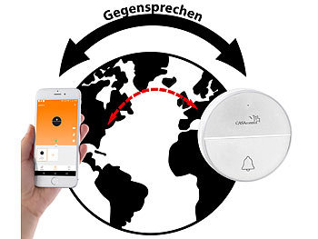 CASAcontrol Funk-Türklingel mit WLAN und Gegensprech-Funktion per App, 50 m