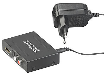HDMI Audio Extractor: auvisio HDMI-Audio-Konverter zu TOSLINK (optisch, 5.1) und Stereo-Cinch (2.0)