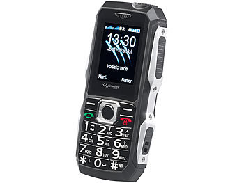 simvalley Mobile Stoßfestes Outdoor-Handy, Dual-SIM-Funktion, Bluetooth, FM-Radio, IP67