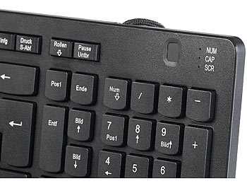 GeneralKeys USB-Standardtastatur mit 360°-Fingerabdruck-Scanner, Versandrückläufer