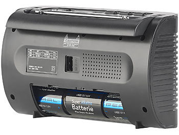 Weltempfaenger Empfaenger SD MP3 USB ragbar Band batteriebetrieben Batterie