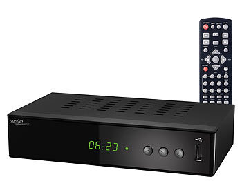 auvisio 3in1-Digital-Receiver für DVB-C, DVB-T2 & Webradio, Mediaplayer, H.265