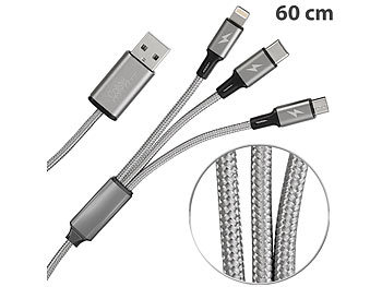 USB C Micro USB Lightning Cables