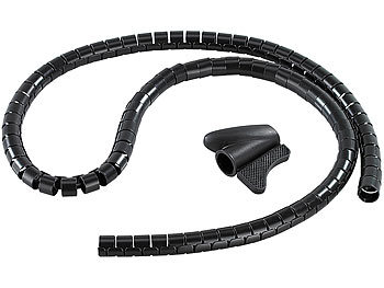 dream audio Flexibler Kabelschlauch 22mm mit Einfädeltool, 1.5m in schwarz