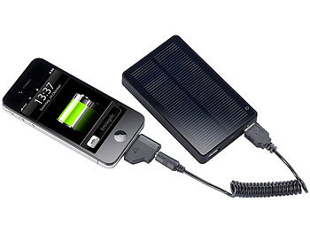 revolt Solar-Powerbank mit 4.000mAh für iPad, iPhone, Navi, Smartphone