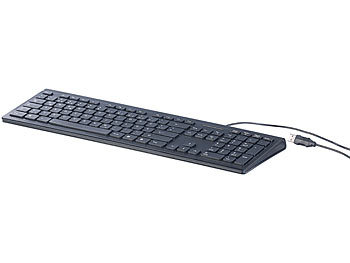 GeneralKeys Moderne USB-Tastatur mit Nummernblock, deutsches Layout (QWERTZ)
