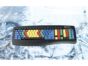 GeneralKeys USB Tastatur "Learning Keyboard" für 10-Finger-System
