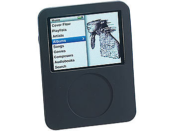 Xcase Silikon-Hülle für iPod Nano III mit Kabel-Manager schwarz