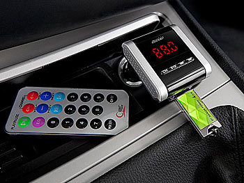auvisio Stereo-FM-Transmitter für MP3-Musik von USB- & SD-Card Slot