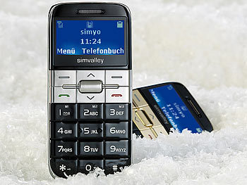 simvalley Mobile Designer-Komfort-Handy "Easy-5" Silber
