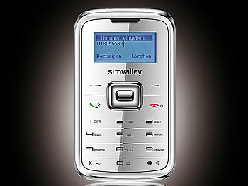 simvalley Mobile Mini-Handy RX-180 "Pico INOX SILVER V.4" VERTRAGSFREI