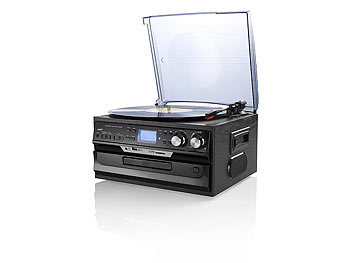 auvisio Kompakt-Stereoanlage MHX-500.LP für Schallplatte, CD, MC, MP3