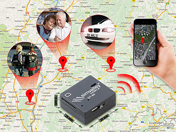 simvalley Mobile GSM-Tracker GT-60 inkl. wasserfester Tasche