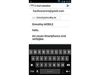 simvalley Mobile Dual-SIM-Smartphone SP-121 DualCore 4" (refurbished)