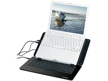Xystec Notebook-Cooler-Pad mit Tastatur, Touchpad und USB-Hub