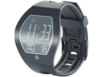 E-Ink Fitness-Armbanduhr, Bluetooth: newgen medicals E-Ink-Fitness-Tracker FBT-100-3D.u (Versandrückläufer)