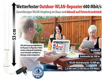 7links Outdoor-WLAN-Repeater WLR-600.out mit 600 Mbit/s und IP65