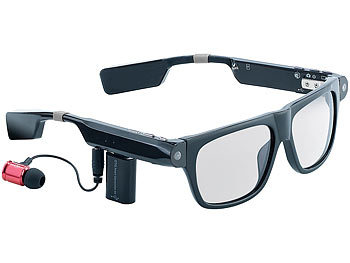 simvalley Mobile Smart Glasses SG-100.bt mit Bluetooth und 720p HD